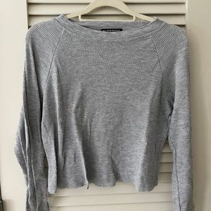 Brandy Melville Grey Long Sleeved Top